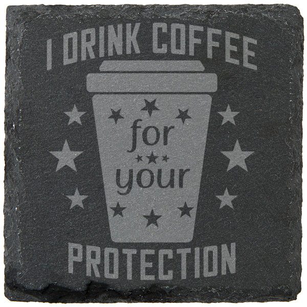 Laser Engraved Slate Coaster