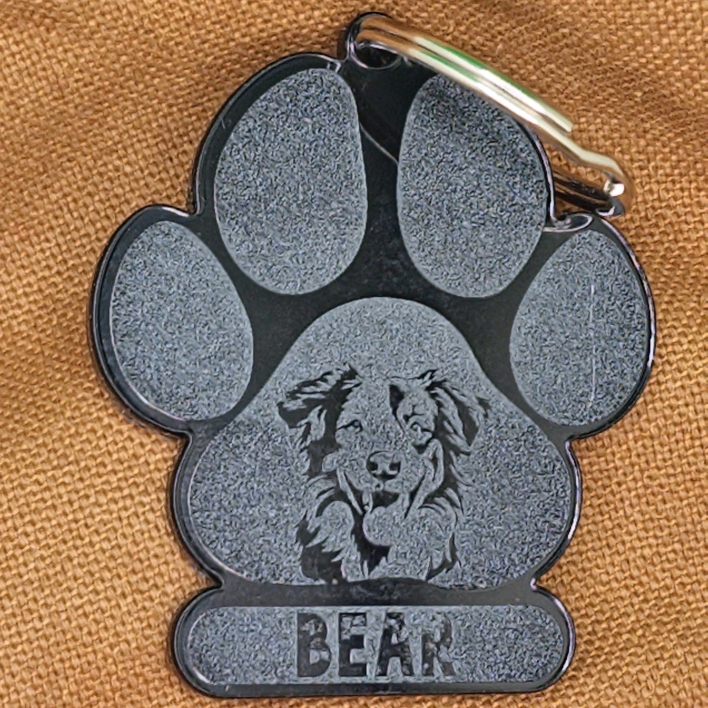 Custom Dog Print Pins and Keychains